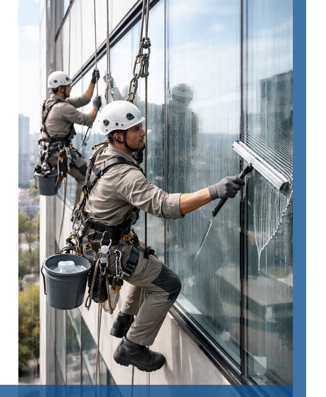 Мойка окон альпинистами в Лобне от 4647 р. | ВЫСОТНИК-Лбн