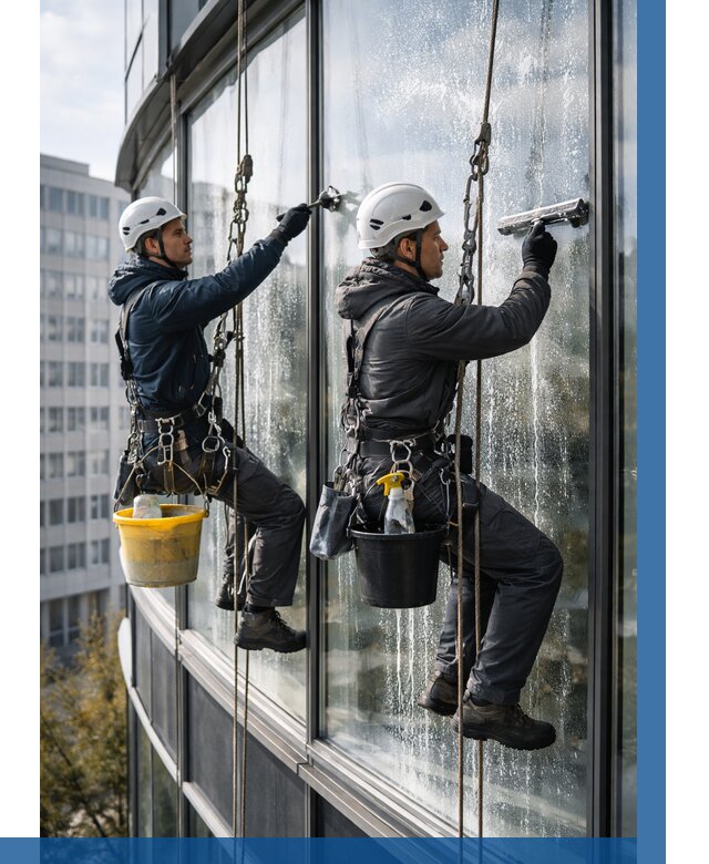 Мойка панорамных окон в Лобне от 361 р. заказать у ВЫСОТНИК-Лбн