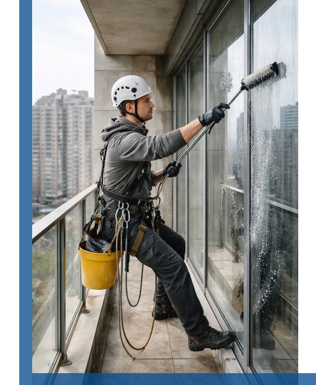 Профессиональная мойка балконного остекления в Лобне