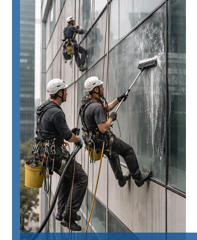 Профессиональная высотная мойка фасадов зданий в Лобне