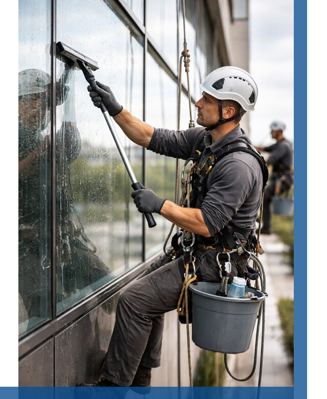 Мойка стеклянных фасадов в Лобне от 207 р. | ВЫСОТНИК-Лбн