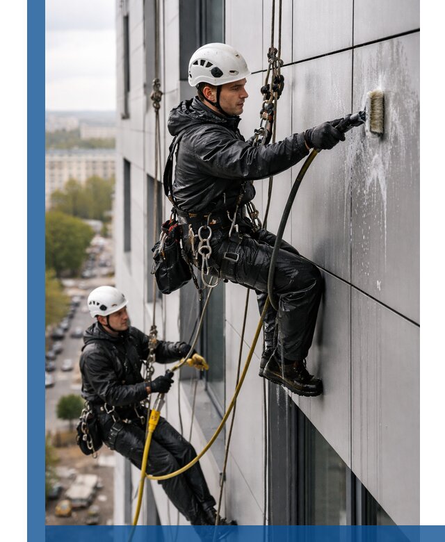 Профессиональная мойка фасада из композита в Лобне