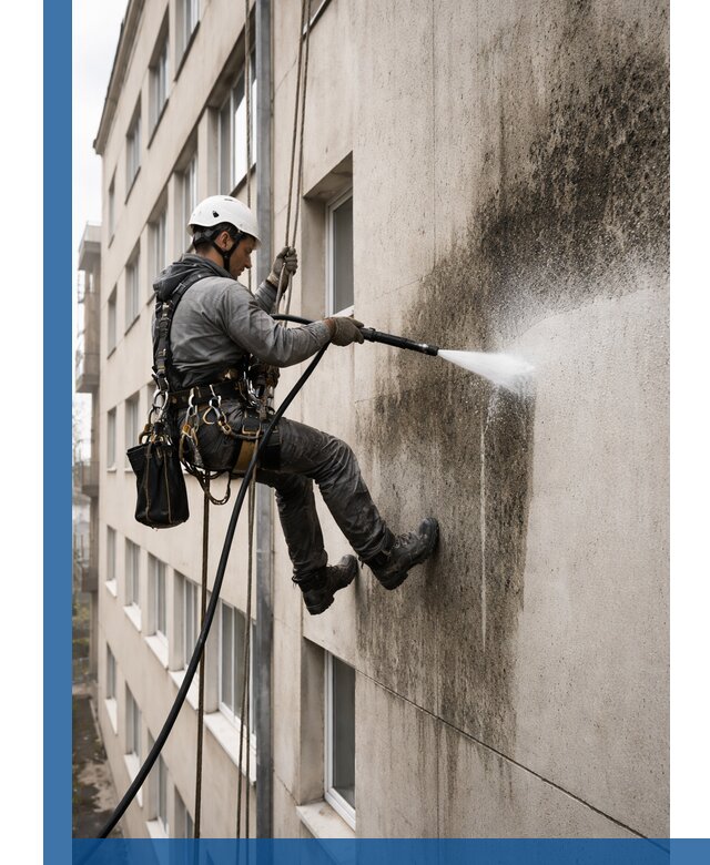 Профессиональная очистка фасадов от плесени в Лобне