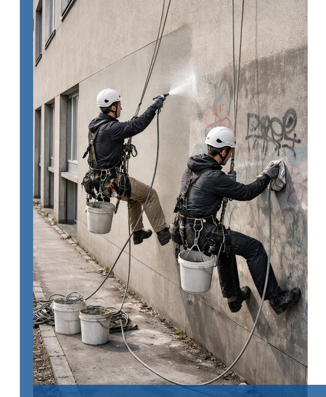 Антиграффити покрытие фасада с защитой от надписей в Лобне