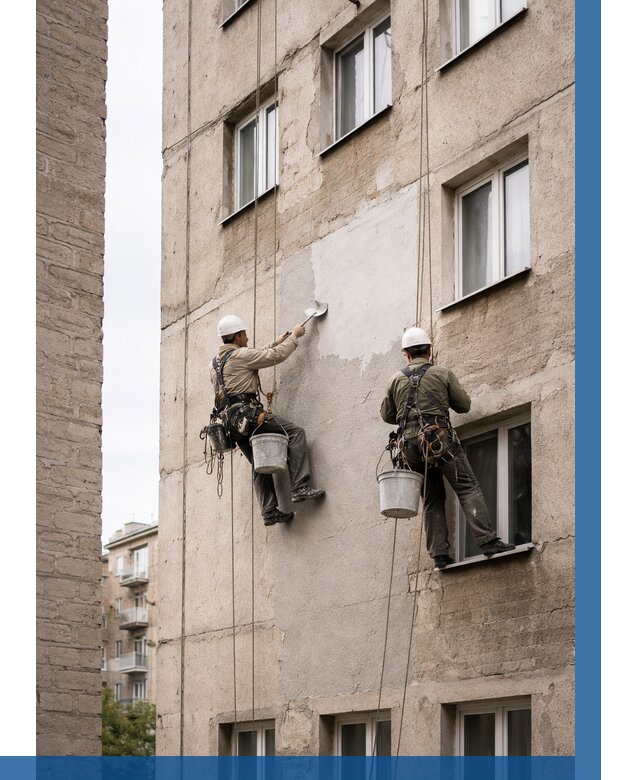 Косметический ремонт фасада в Лобне от 1136 р. | ВЫСОТНИК-Лбн