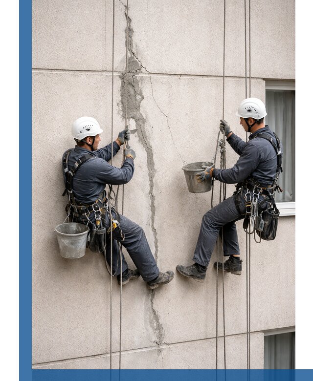 Заделка трещин на фасаде в Лобне с гарантийным ремонтом