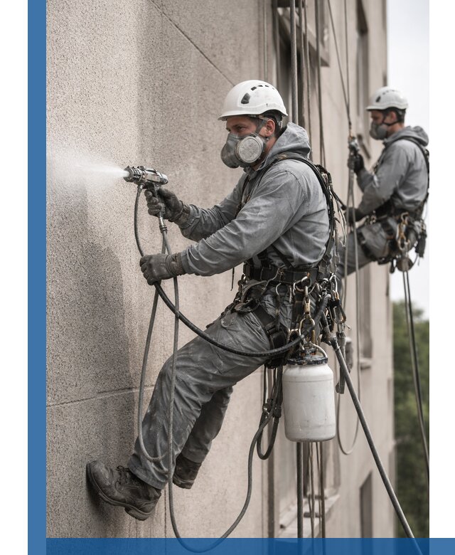 Безвоздушная покраска фасадов зданий в Лобне профессионально