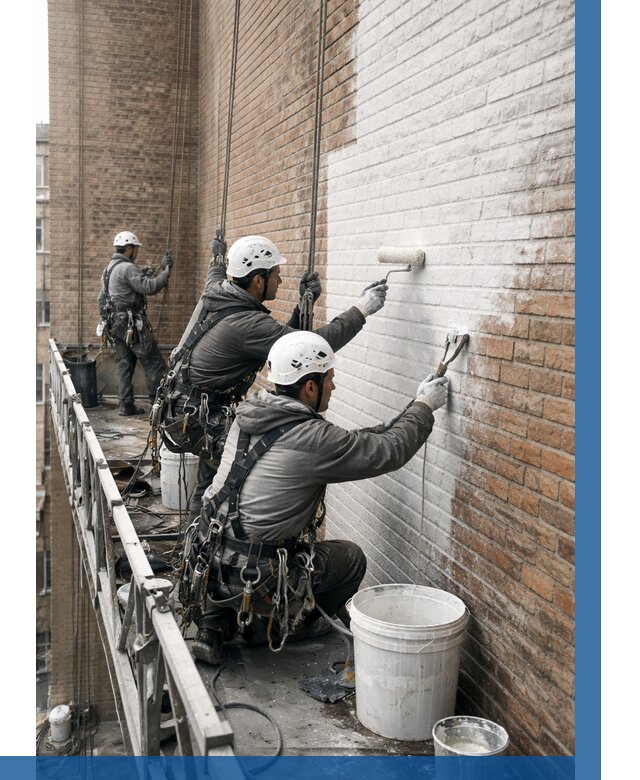 Покраска кирпичного фасада в Лобне от 361 р. | ВЫСОТНИК-Лбн