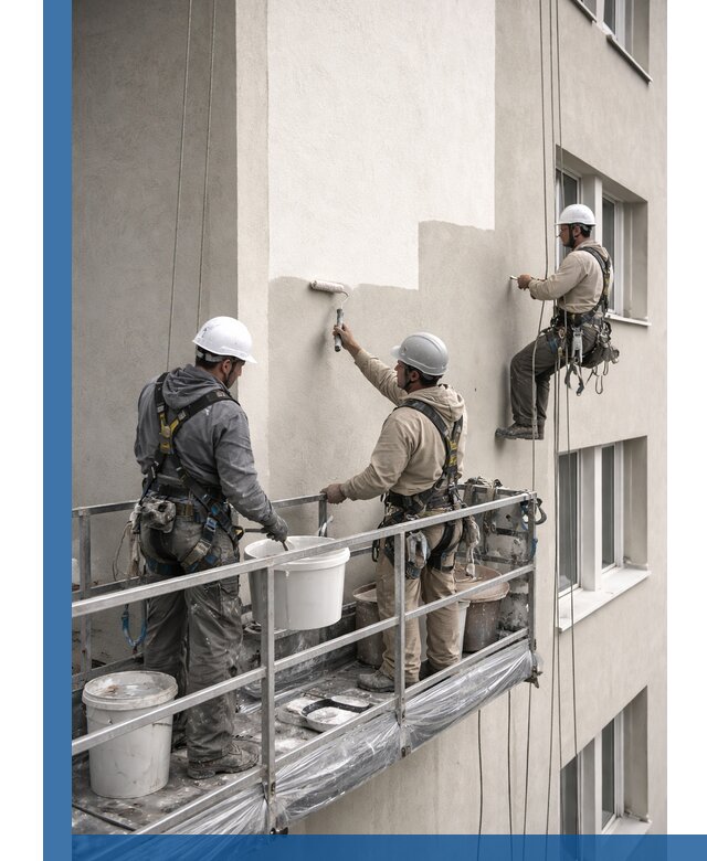 Покраска оштукатуренного фасада в Лобне под ключ с гарантией