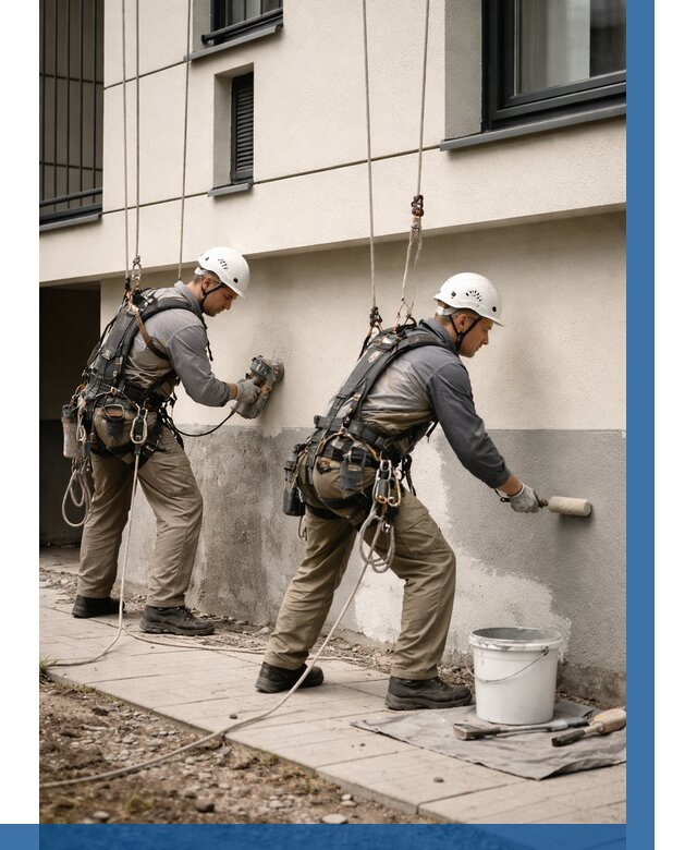 Окраска цоколя здания в Лобне от 465 р. под ключ | ВЫСОТНИК-Лбн