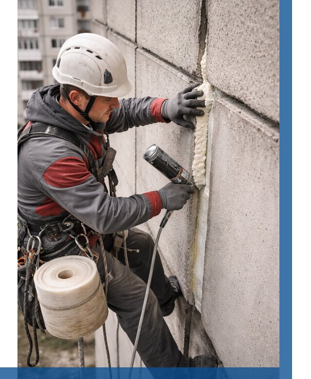 Утепление межпанельных швов в Лобне от 723 р. | ВЫСОТНИК-Лбн