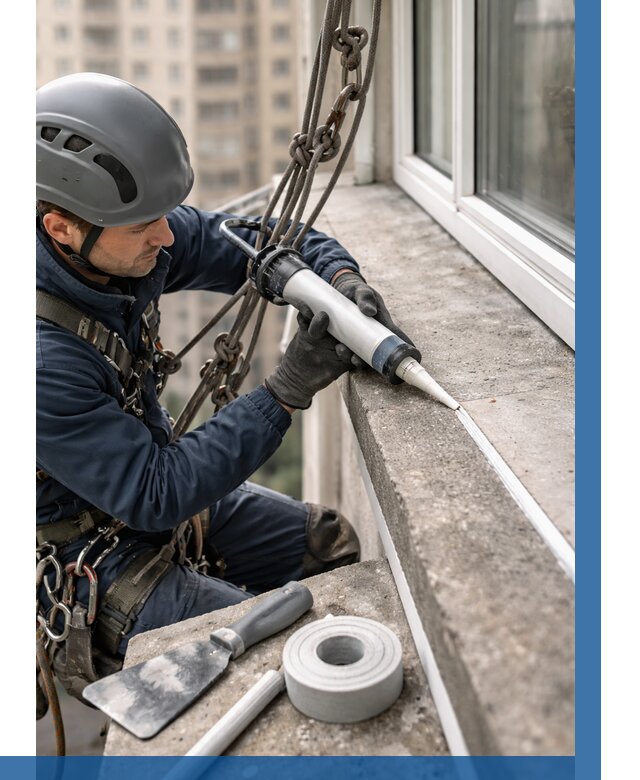 Герметизация балконного козырька в Лобне от 4647 р. | ВЫСОТНИК-Лбн