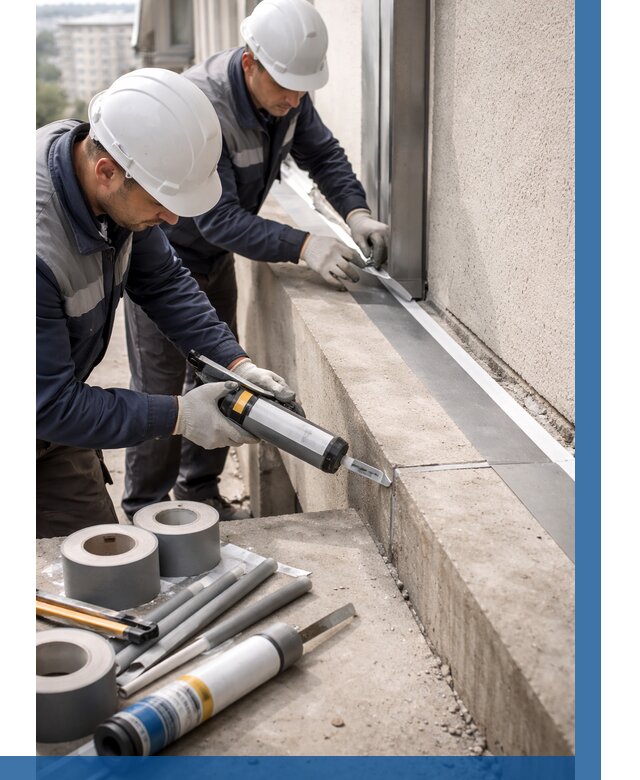 Герметизация примыкания балкона в Лобне от 4647 р. | ВЫСОТНИК-Лбн