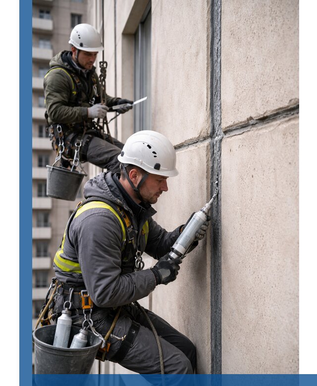 Герметизация деформационных швов фасада в Лобне качественно