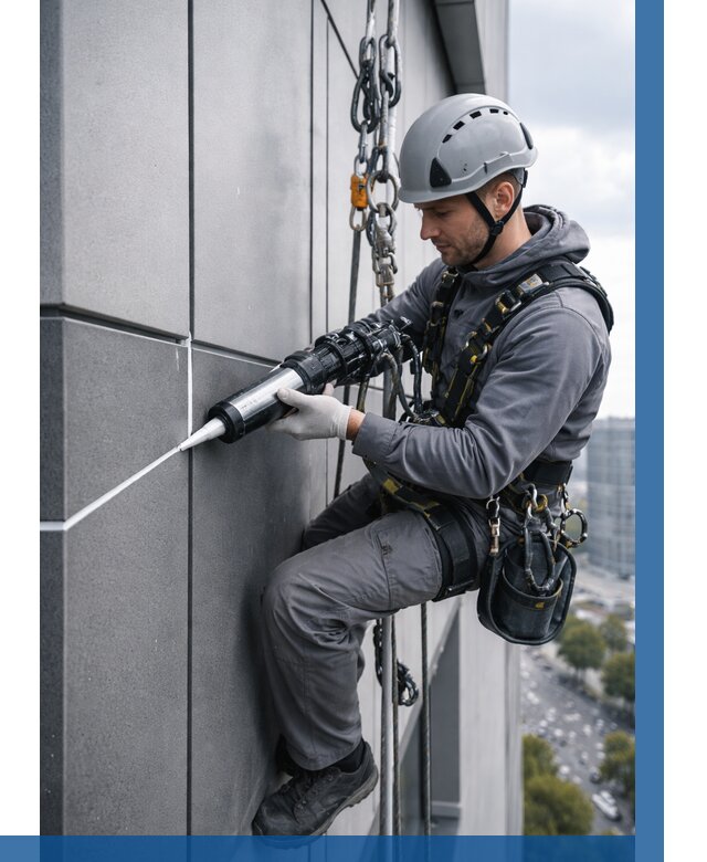 Герметизация стыков фасадных панелей в Лобне от 6712 р.| ВЫСОТНИК-Лбн