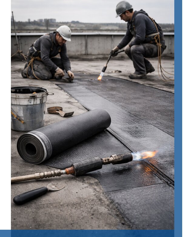 Ремонт рулонной кровли в Лобне от 671 р. | ВЫСОТНИК-Лбн