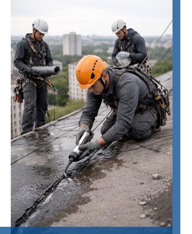 Устранение протечек кровли в Лобне от 12391 р. | ВЫСОТНИК-Лбн