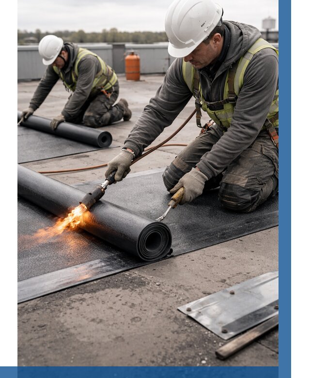 Монтаж наплавляемой кровли в Лобне от 878 р. — ВЫСОТНИК-Лбн