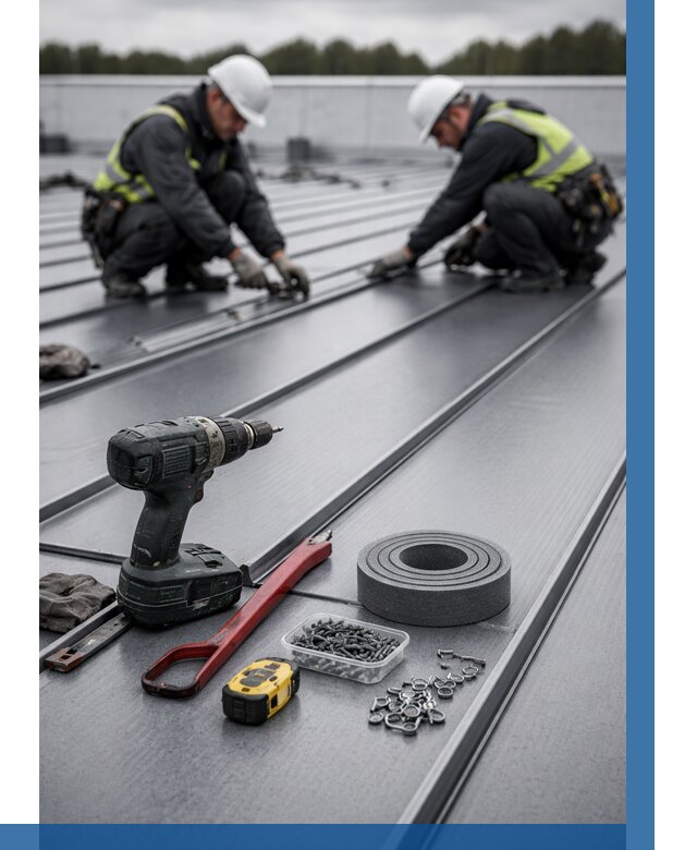 Монтаж фальцевой кровли в Лобне от 1859 р. | ВЫСОТНИК-Лбн