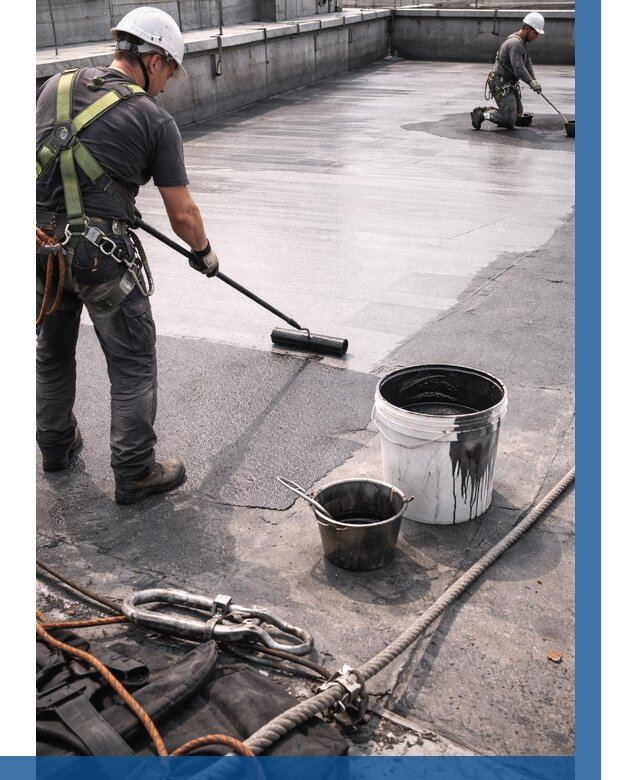 Гидроизоляция кровли жидкой резиной в Лобне от 516 р. | ВЫСОТНИК-Лбн