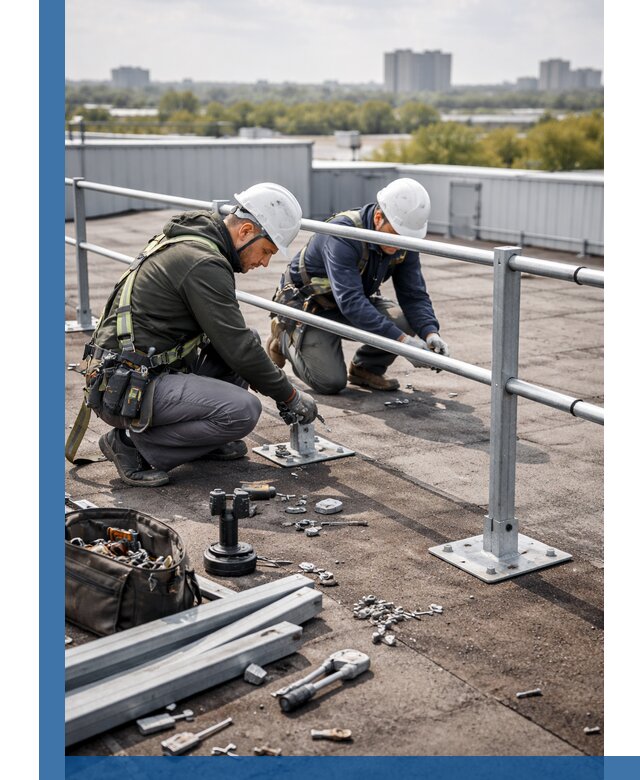 Монтаж кровельного ограждения в Лобне под ключ с гарантией