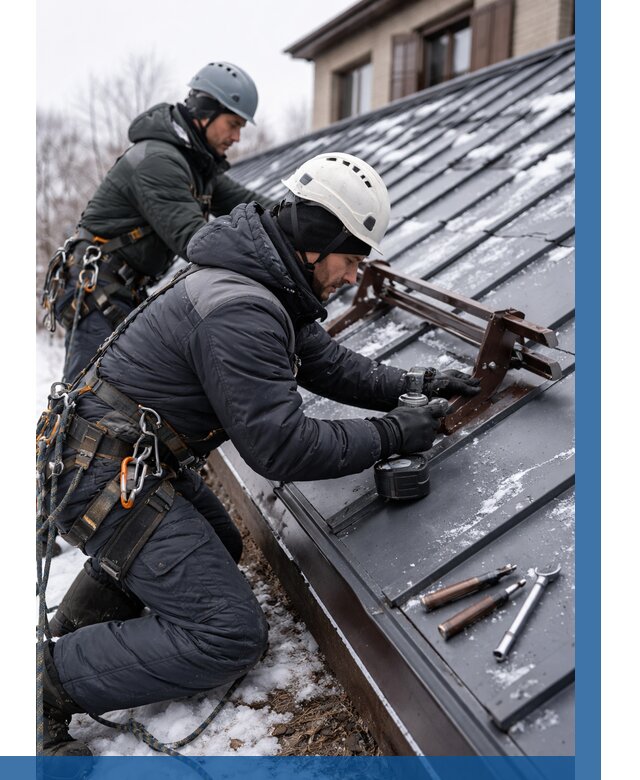 Монтаж снегозадержателей в Лобне от 465 р. | ВЫСОТНИК-Лбн