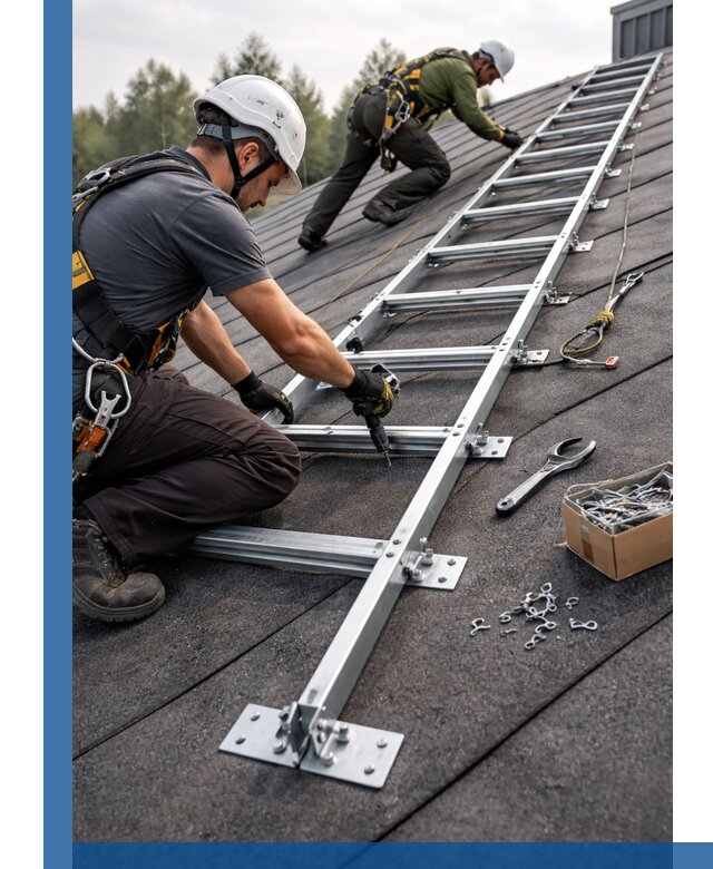 Профессиональный монтаж кровельной лестницы в Лобне под ключ