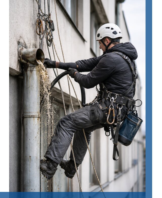 Прочистка водосточных труб в Лобне от 3614 р. | ВЫСОТНИК-Лбн