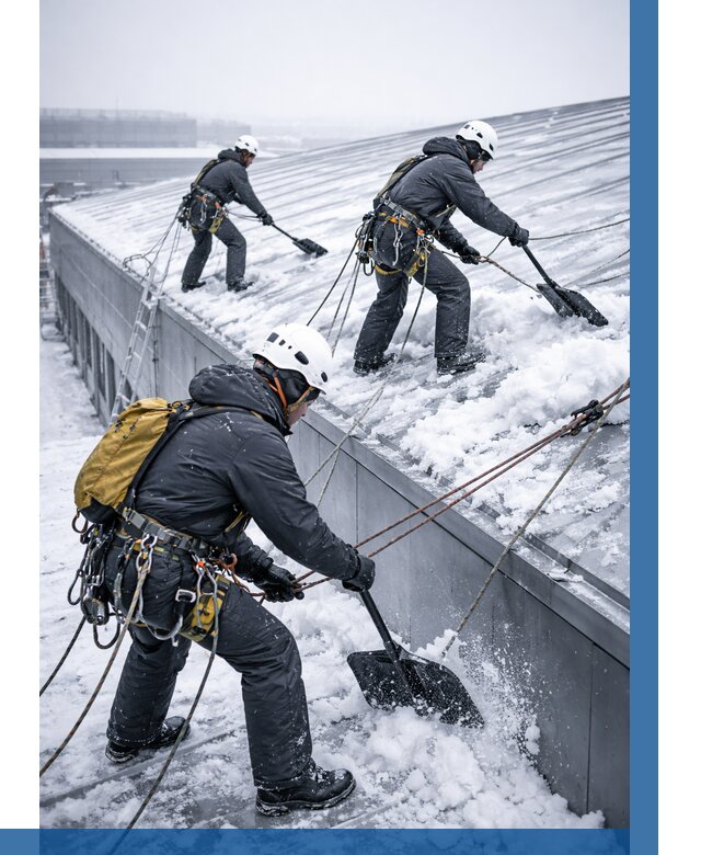 Очистка навесов от снега в Лобне от 4647 р. | ВЫСОТНИК-Лбн