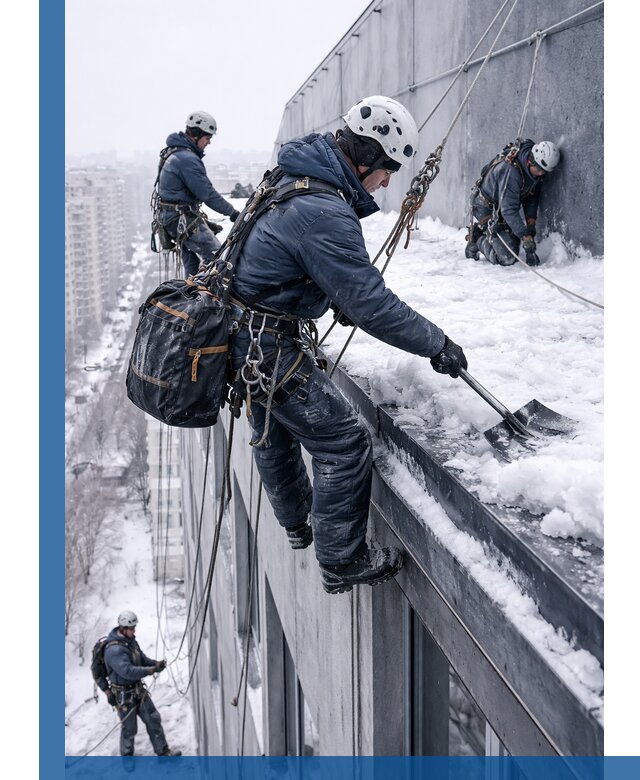 Абонентское обслуживание кровли зимой в Лобне регулярный уход