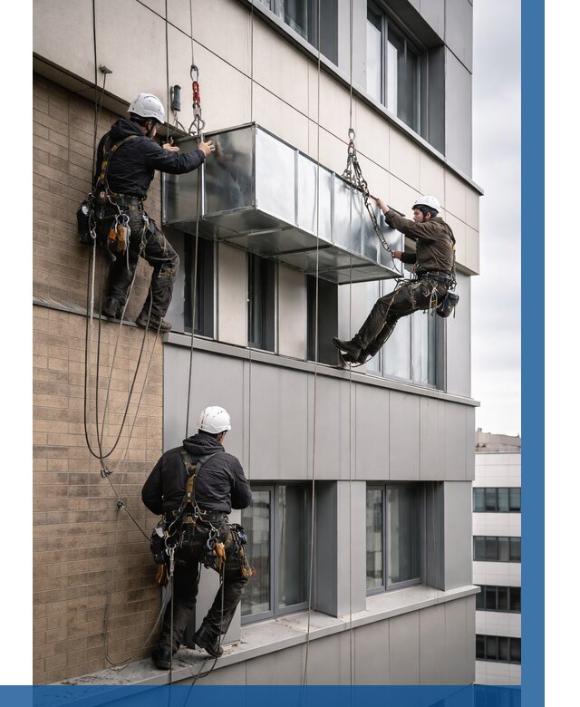 Монтаж воздуховодов на фасаде в Лобне от 1549 р. | ВЫСОТНИК-Лбн