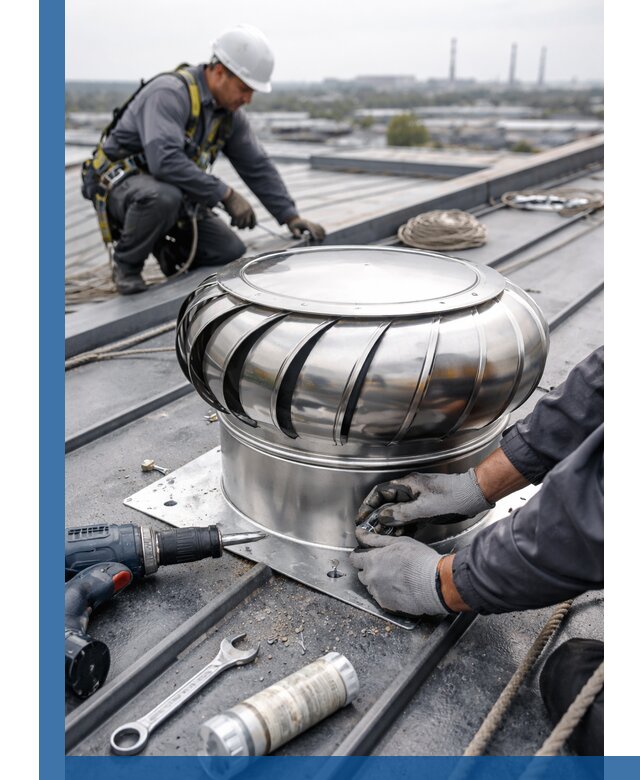 Установка дефлекторов на кровле в Лобне профессионально