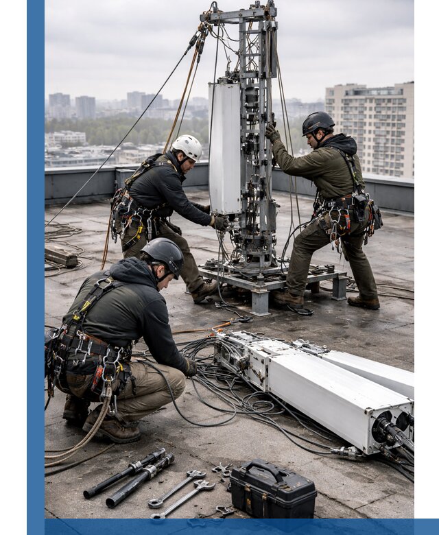 Демонтаж антенн на крыше зданий в Лобне с гарантией