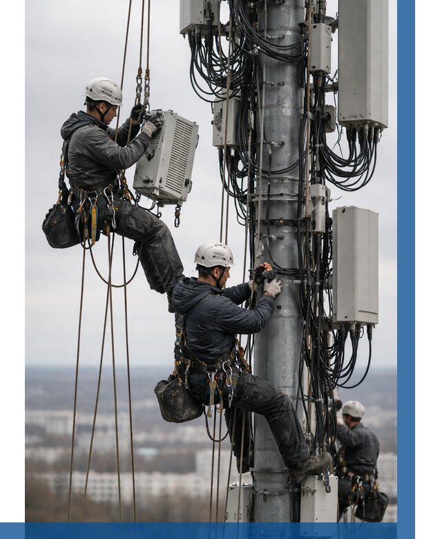 Монтаж оборудования связи на мачте в Лобне от 7745 р. | ВЫСОТНИК-Лбн