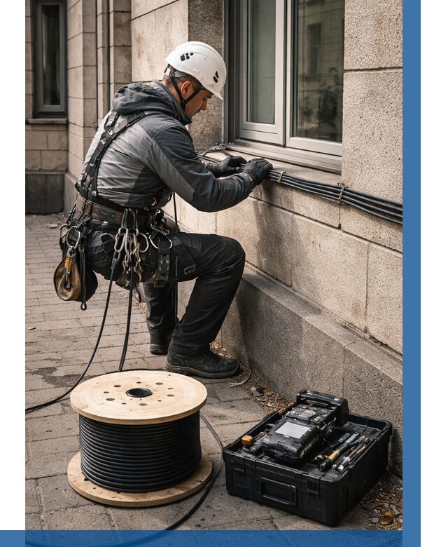 Прокладка оптоволоконного кабеля в Лобне от 826 р. | ВЫСОТНИК-Лбн