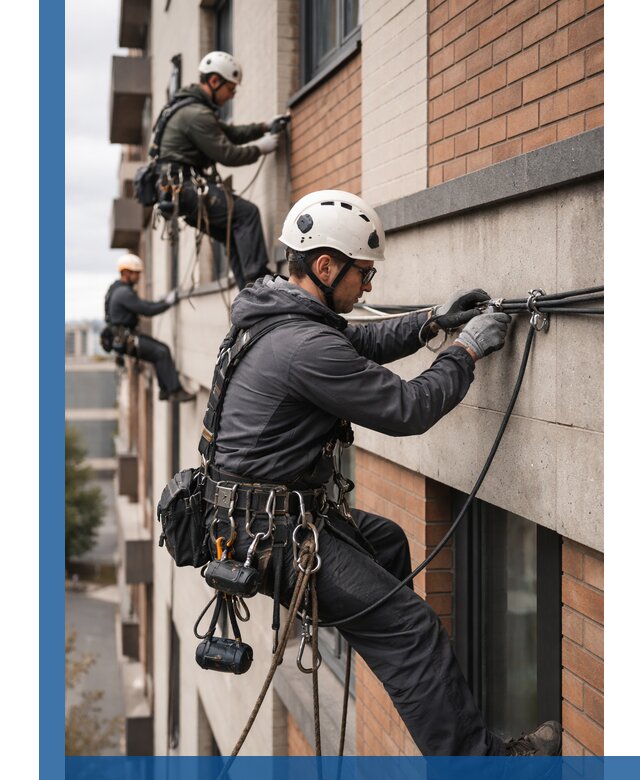 Крепление кабеля на фасаде монтаж и крепеж в Лобне