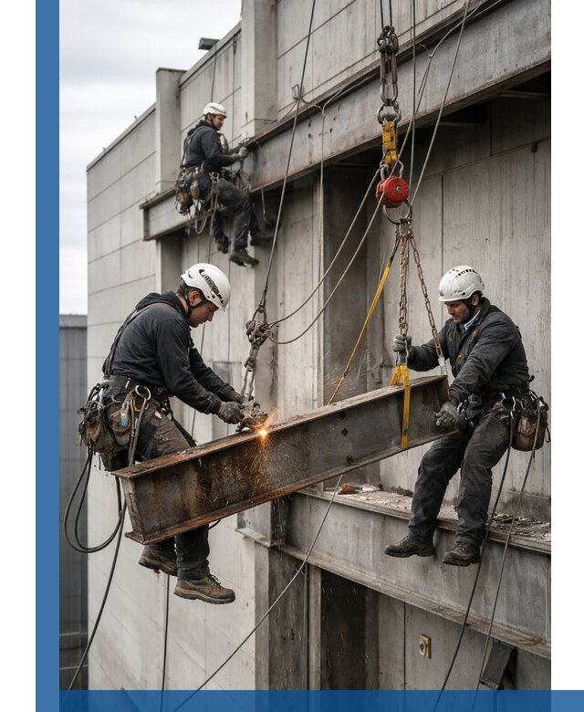 Демонтаж металлоконструкций на высоте в Лобне под ключ