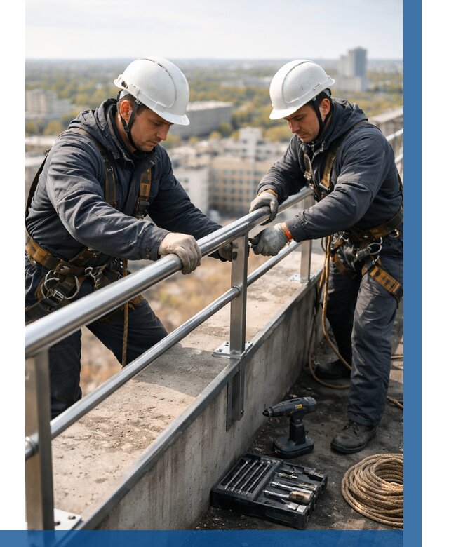 Монтаж перил на высоте в Лобне от 2582 р. | ВЫСОТНИК-Лбн