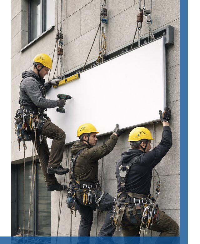 Монтаж рекламной вывески в Лобне от 8261 р. | ВЫСОТНИК-Лбн