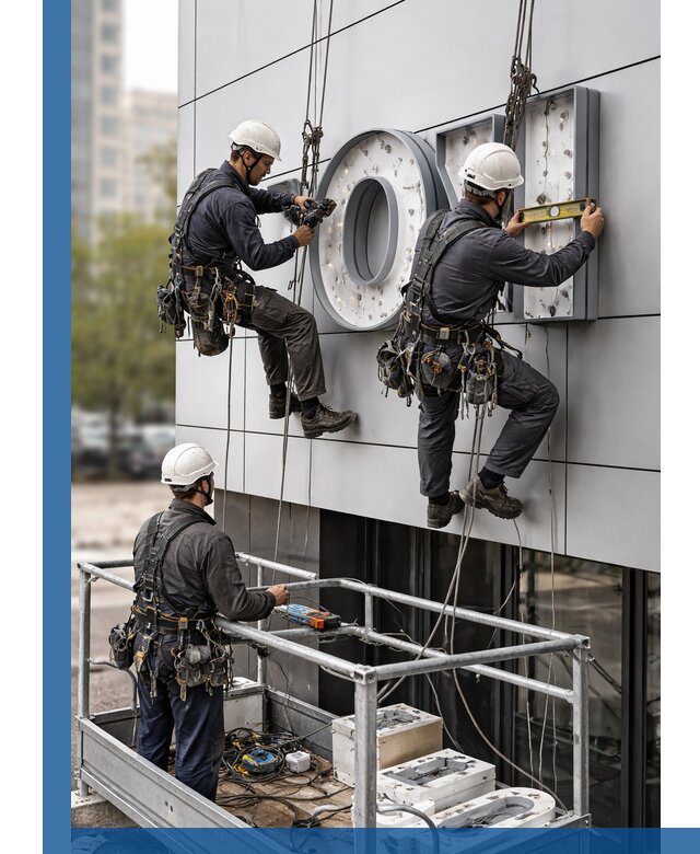 Профессиональный монтаж световых букв в Лобне под ключ