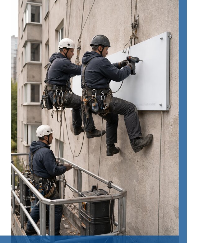 Монтаж табличек и указателей в Лобне от 3614 р. | ВЫСОТНИК-Лбн