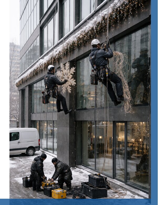 Демонтаж новогоднего оформления в Лобне от 5679 р. | ВЫСОТНИК-Лбн