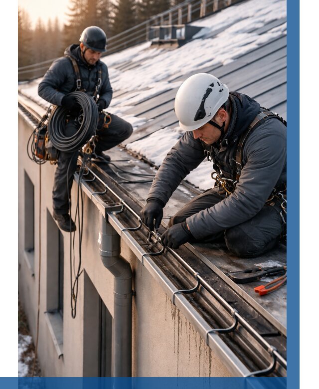 Монтаж греющего кабеля на кровле в Лобне от 465 р. | ВЫСОТНИК-Лбн