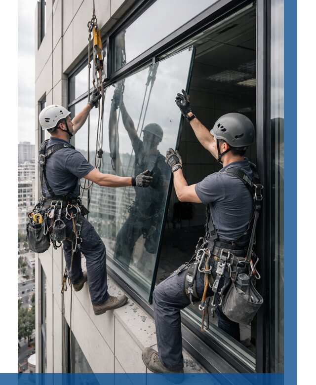 Замена стеклопакетов на высоте в Лобне от 5679 р. | ВЫСОТНИК-Лбн