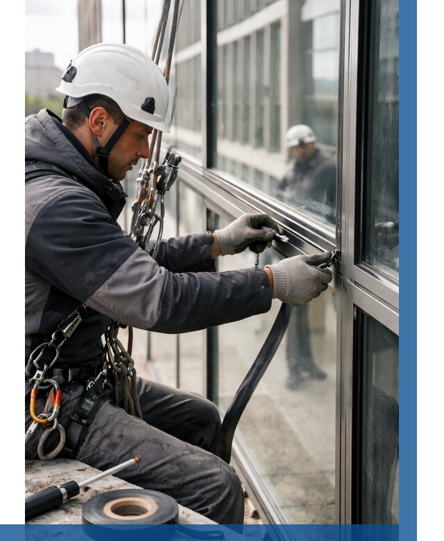 Ремонт витражных конструкций в Лобне от 3614 р. | ВЫСОТНИК-Лбн