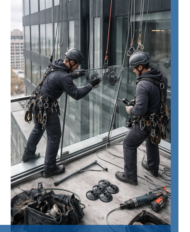 Монтаж стеклянных ограждений в Лобне от 2582 р. | ВЫСОТНИК-Лбн