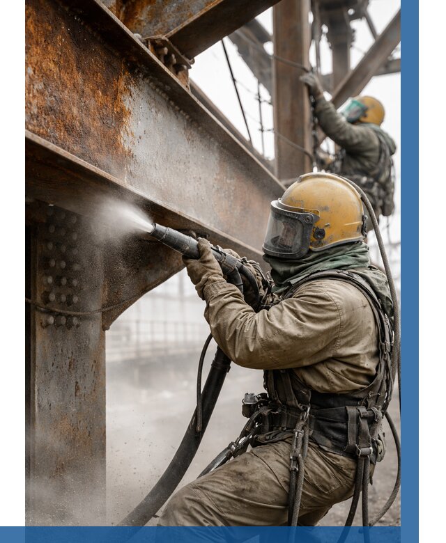 Пескоструйная очистка металлоконструкций в Лобне по 620 р.  ВЫСОТНИК-Лбн