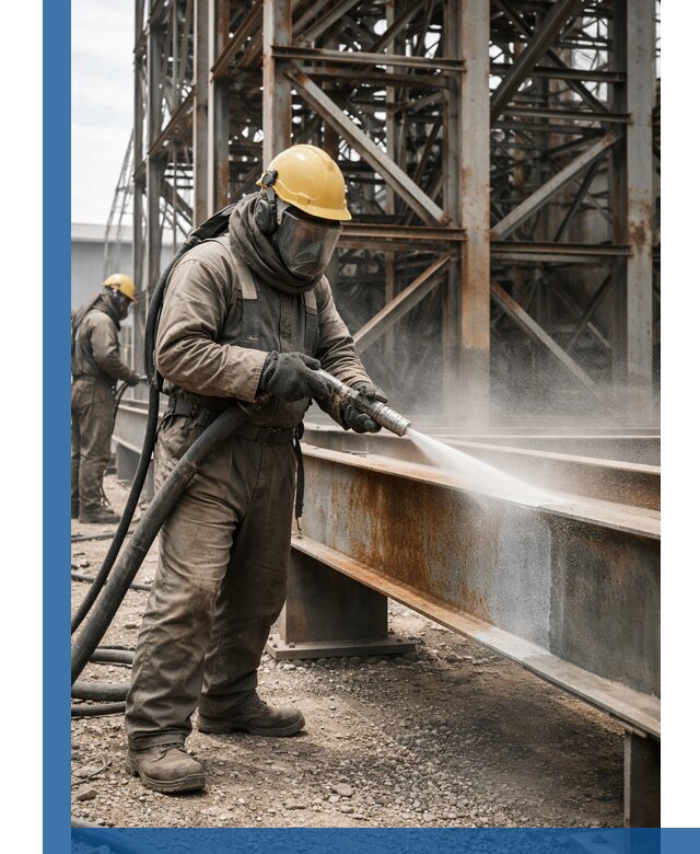 Пескоструйная очистка металлоконструкций в Лобне промышленная