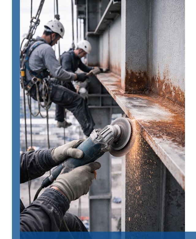 Зачистка металла от ржавчины и подготовка поверхностей в Лобне