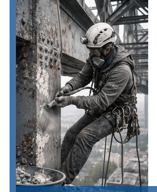 Удаление старой краски с металлических конструкций в Лобне